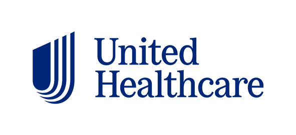 United Healthcare logo featuring blue stylized lines and company name text.